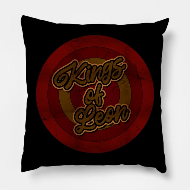 Circle Retro Kings of Leon Pillow by Electric Tone