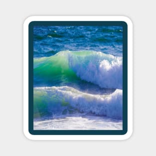 blue ocean waves Magnet