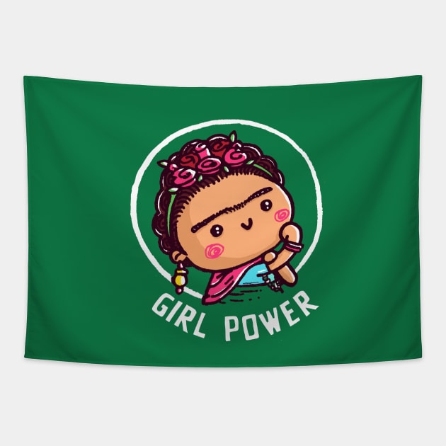 Girl Power - Frida Tapestry by Walmazan