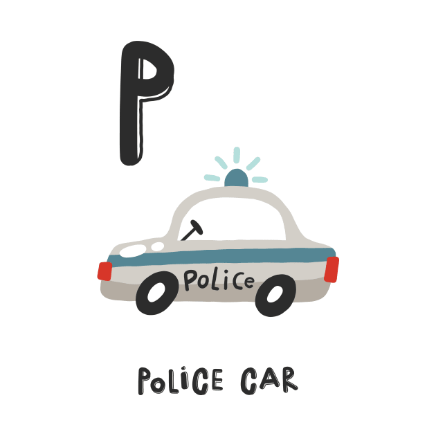 P is Police Car by JunkyDotCom