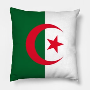 Patriotic Palette: Algerian Flag, the Pride of Algeria Pillow