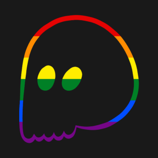 Cute Emo Skull (Rainbow/Homosexual/Gay Colors) T-Shirt