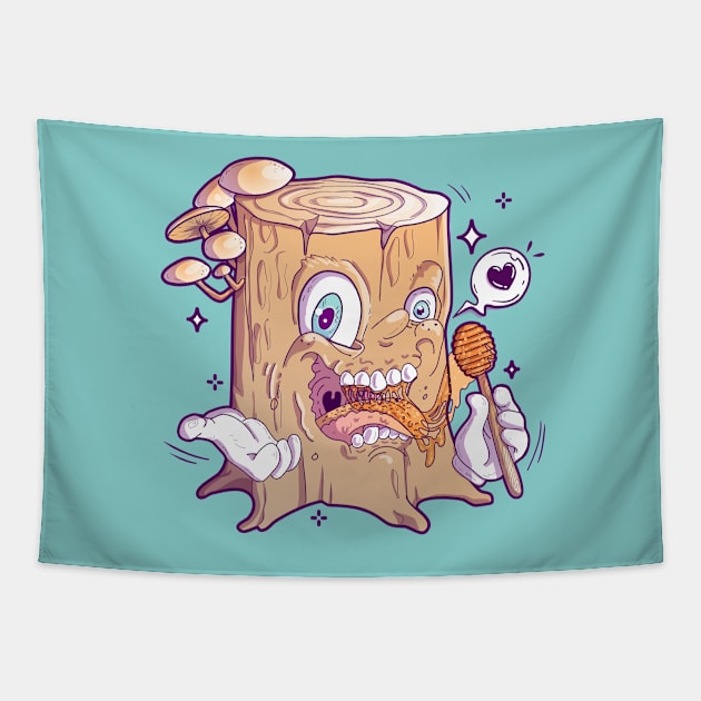 Oh Honey! Honey Stump Tapestry by SPIRIMAL