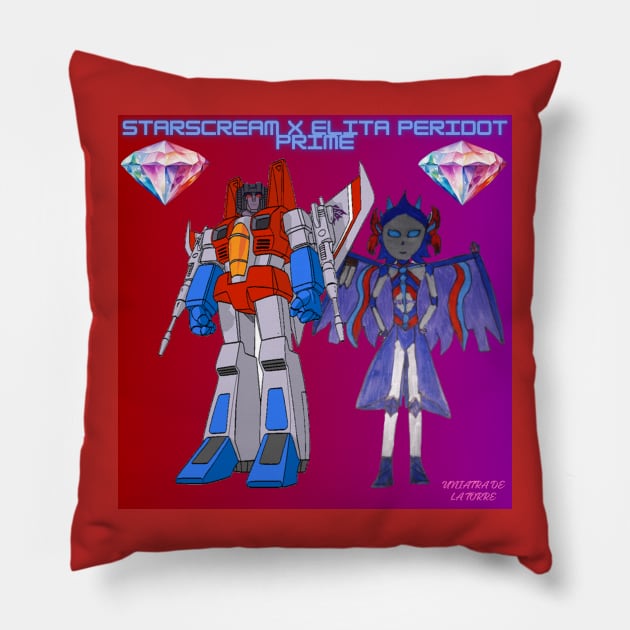 Starscream x Elita Peridot Prime Pillow by Uniatra De La Torre