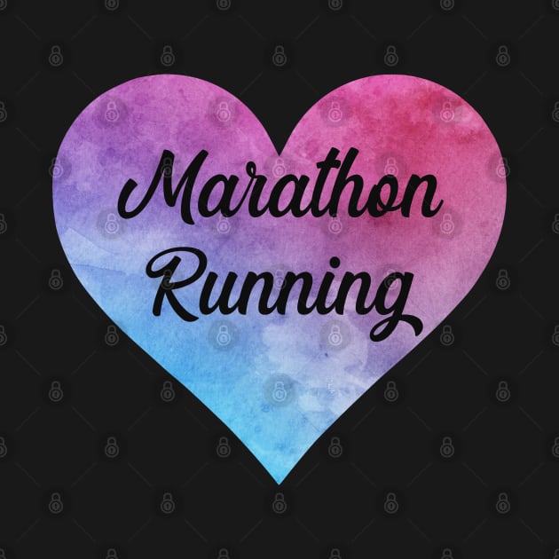 Marathon running watercolor sticker. Perfect present for mother dad friend him or her by SerenityByAlex