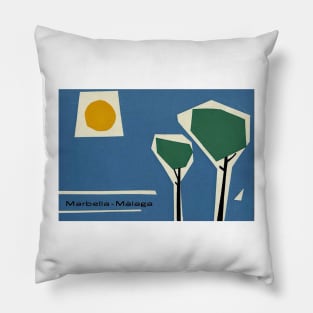 Travel | Malaga | Spain | Andalusia | Vintage | Europe | Marbella Malaga Pillow