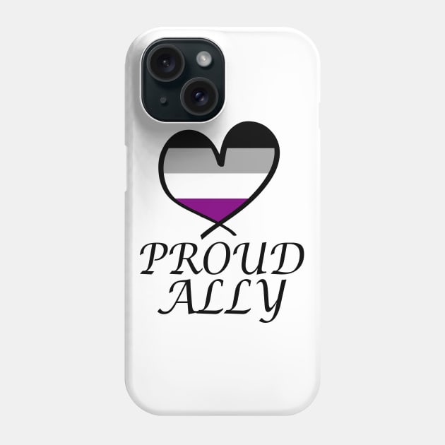 Proud Ally LGBT Gay Pride Month Asexual Flag Phone Case by artbypond