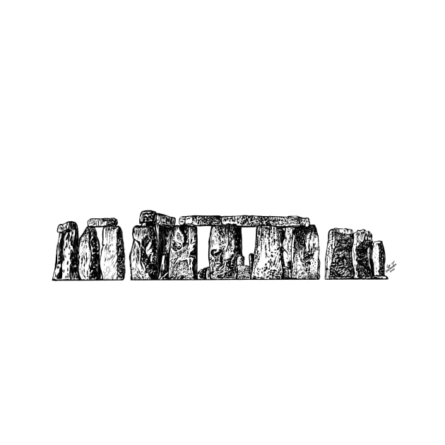 STONEHENGE ink painting by lautir