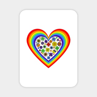 Rainbow Heart Magnet