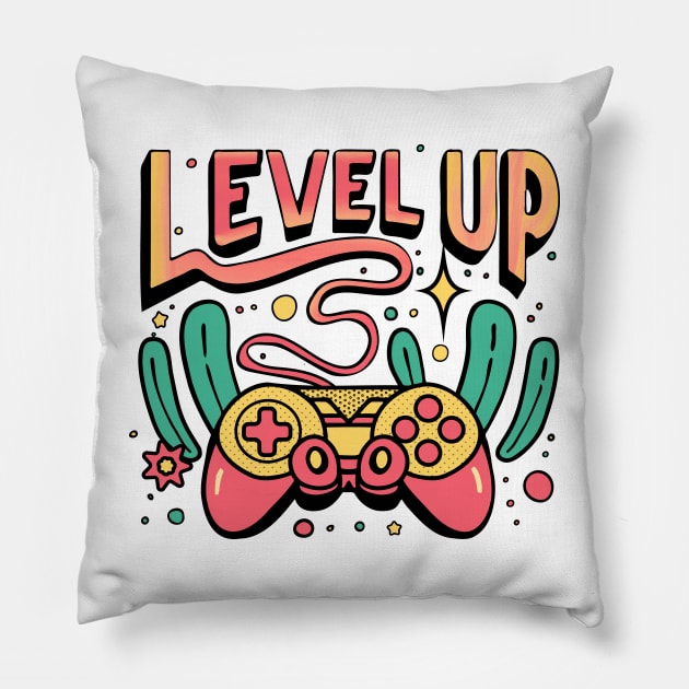 Level Up Pillow by CreativeSage
