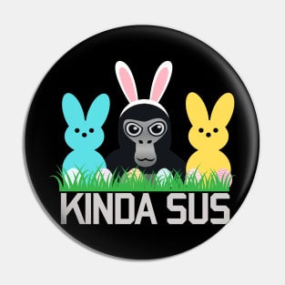 Gorilla Tag Kinda Sus Easter Candy Merch VR Gamer Pin