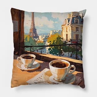 Coffee for two in Paris Pillow