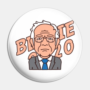 Cute Cartoon Vote For Bernie 2020 Pin