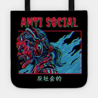 Vaporwave Antisocial Anime Oni Demon Tote