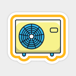 Air Conditioning Ventilator Sticker vector illustration. Technology object icon concept. Various objects of air conditioners-condensing fan sticker vector design. Magnet