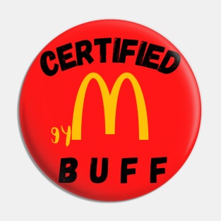 Certified Gym Buff Sarcastic Excercise Jokes Pun Pin