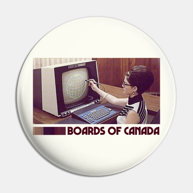 Boards Of Canada Retro Fanart Tribute Design Pin by DankFutura