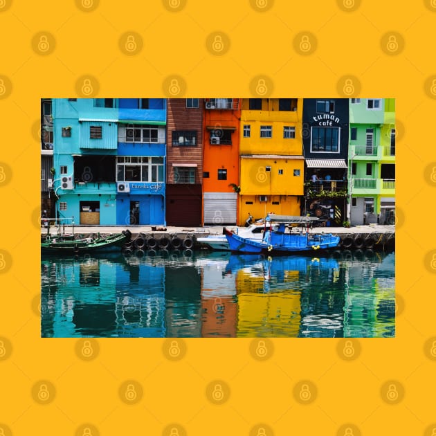 BOATS and BUILDINGS KEELUNG HARBOR by JerryGranamanPhotos71