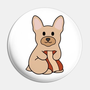 Cream French Bulldog Bacon Pin