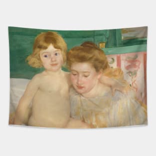 Mother and Child (Baby Getting Up from His Nap) by Mary Cassatt Tapestry