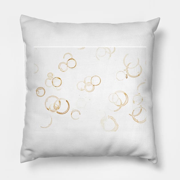 Coffee cup stains (F022/4821) Pillow by SciencePhoto