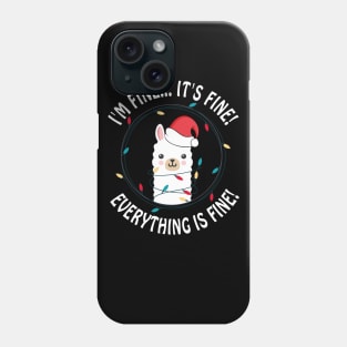 I'm Fine It's Fine Everything is Fine Funny cats Christmas Cat Kitten lover Phone Case