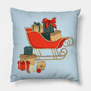 Christmas sleigh gifts Pillow