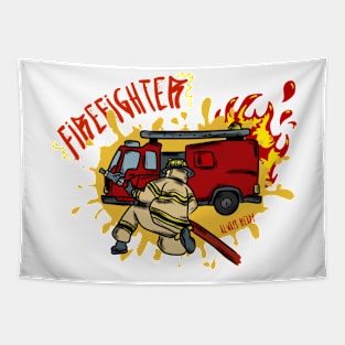 Character Design - Firefighter Edition Tapestry