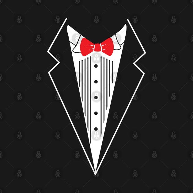 Tuxedo tshirt with bowtie Christmas tux shirt by alltheprints