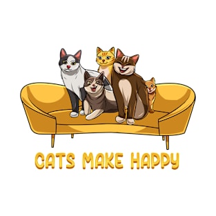 Cats Make Happy T-Shirt