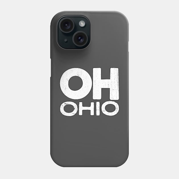 OH Ohio Vintage State Typography Phone Case by Commykaze