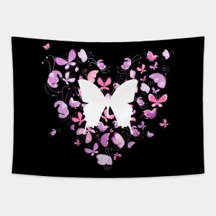 Butterflies Heart Design Tapestry