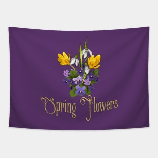 First Spring Flowers Tapestry