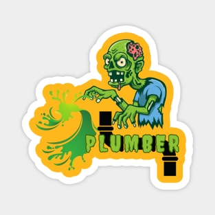 Zombie plumber Magnet