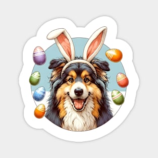 Bohemian Shepherd with Bunny Ears Celebrates Easter Joy Magnet