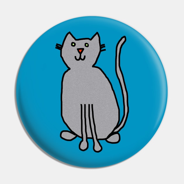 Cat Silver Pin by ellenhenryart