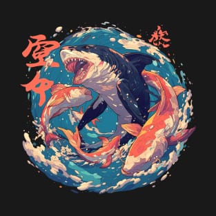 shark and koi fish T-Shirt