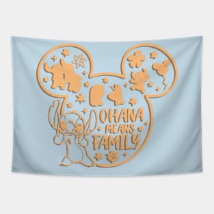 Ohana means family | nostalgia Tapestry