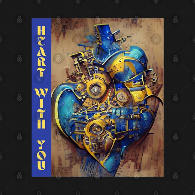 Heart with you, antiwar blue-yellow by TheFatWizard