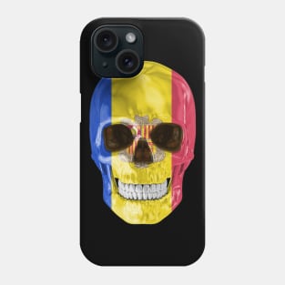 Andorra Flag Skull - Gift for Andorran With Roots From Andorra Phone Case