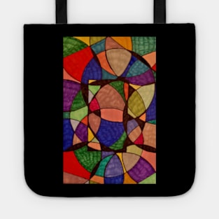 Geometric stained glass Tote