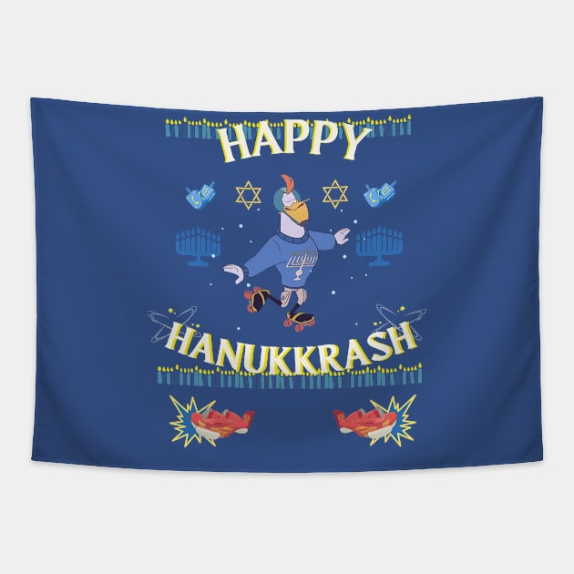 Happy Hanukkrash! Tapestry by Amores Patos 