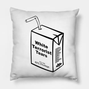 White Terrorist Tears (lapel) Pillow