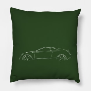 Cadillac CTS-V coupe - profile stencil, white Pillow