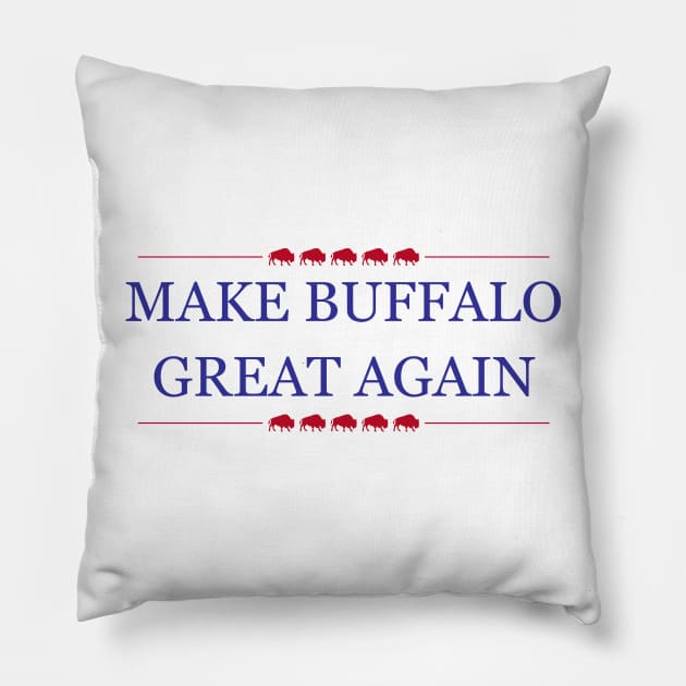 Make Buffalo Great Again Pillow by Classicshirts