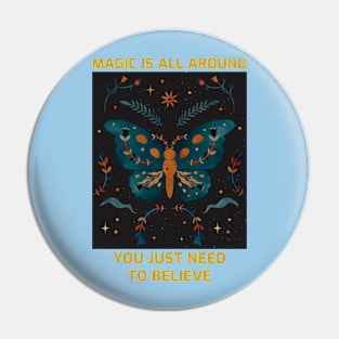 Beautiful Butterfly Believe Pin