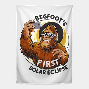 Bigfoot's First Solar Eclipse - solar eclipse Wisconsin Tapestry