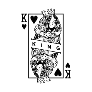 English Springer Spaniel King Of Hearts Dog Card Pop Art T-Shirt