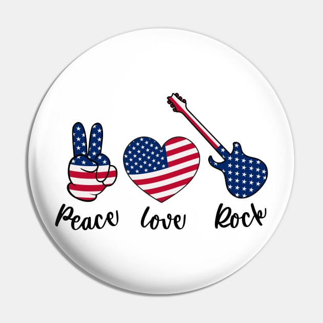 peace love Rock Pin by sevalyilmazardal