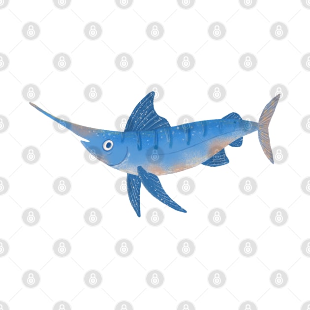 Little Blue Swordfish by tarynosaurus